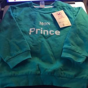 U Tout Petits “Mon Prince” sweatshirt, perfect nwt condition